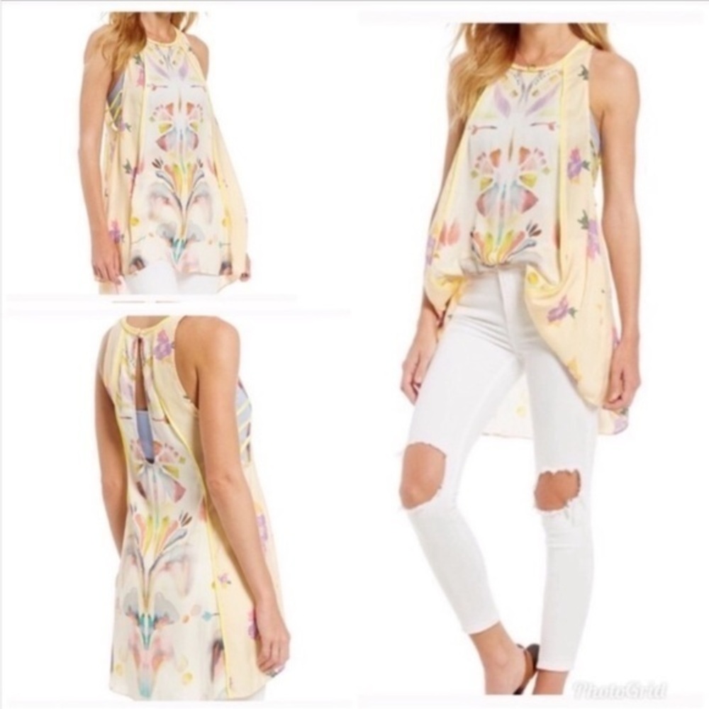 Free People watercolor swing tunic dress medium